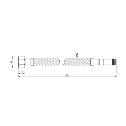 Гнучка підводка для води SD Plus М10 50 см (пара) SD396W50 — Photo 1