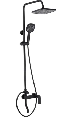 Душовий гарнітур REA STORM 2.0 BLACK чорний з виливом — Photo 5