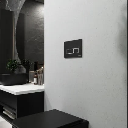 Інсталяція Koller Pool AQUA LINE + EDGE Black панель змиву + унітаз підвісний GRACE з сидінням Soft-close (змив Тоrnado) — Photo 8