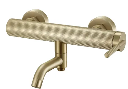 Змішувач для ванни та душу REA ARGON BRUSHED GOLD з виливом — Photo 4