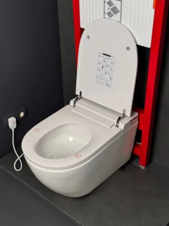 Комплект: Koer TB-0301 Smart Унітаз-біде підвісний TB-0101 з електронним управлінням + Інсталяція KT-0409 + панель KT-0609-01 Chrome (KR6116) — Photo 20