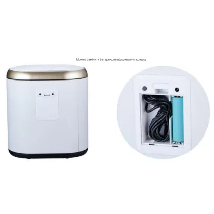 Відро для сміття сенсорне овальне Mixxus Premium Topper-TC0112 White 12л колір білий (MI7082) — Photo 6