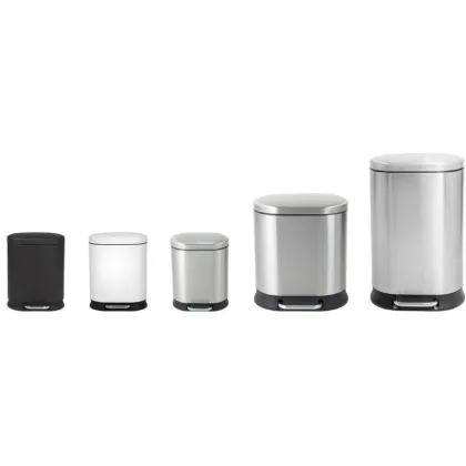 Відро для сміття з плавним закриттям овальне Mixxus Premium Strong-TC0120 SS Color 20л колір наржавійка (MI7081) — Photo 12