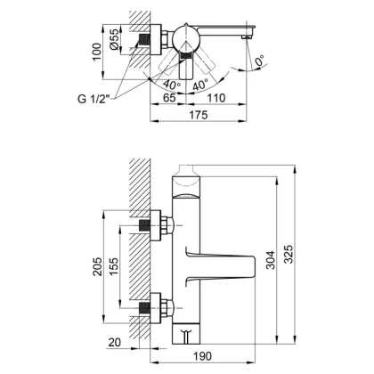 Змішувач для ванни Qtap Zdenek QTZDN3032102GC Chrome — Photo 1