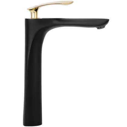 Змішувач для раковини (умивальника) REA ORBIT BLACK GOLD високий * — Photo 1