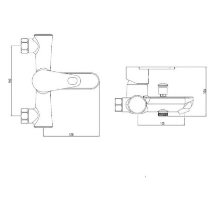 Змішувач для ванни Brinex 37C 006 — Photo 1