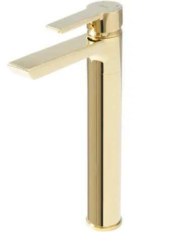 Змішувач для раковини (умивальника) REA ARGUS GOLD золотий високий — Photo 2