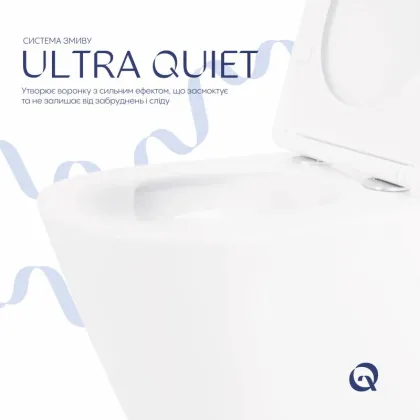 Унітаз підвісний Qtap Swan безобідковий з сідінням Soft-close QT16335180W — Photo 4