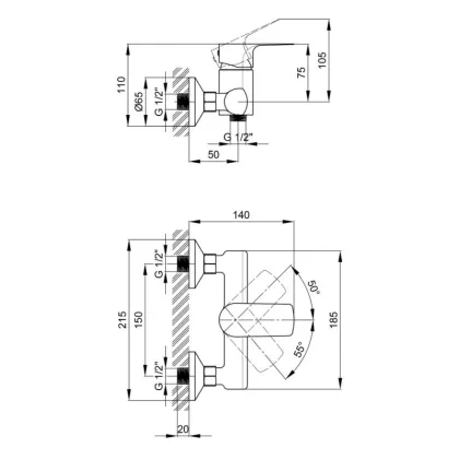 Змішувач для душу Qtap Svitava QTSV4011107C Chrome — Photo 1