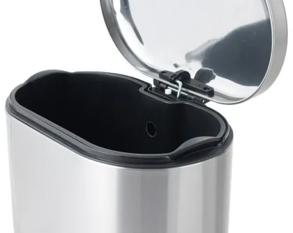 Відро для сміття з плавним закриттям овальне Mixxus Premium Strong-TC0120 SS Color 20л колір наржавійка (MI7081) — Photo 3