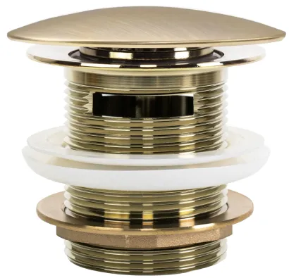 Донний клапан для ванни REA CLICK-CLACK BRUSHED GOLD *