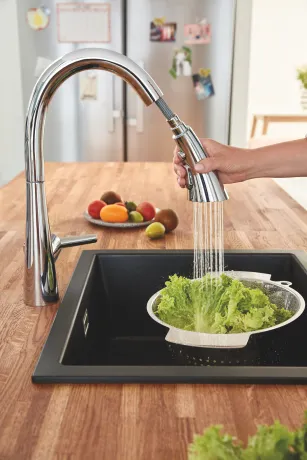 Змішувач для кухні з висувним виливом Grohe Zedra (32294002) — Photo 11