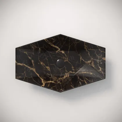 Умивальник (раковина) VBI VENEZIA S MARBLE BLACK MATT накладний — Photo 5