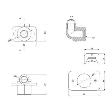 Кутик PPR Thermo Alliance настінний 20х1/2&quot; ВР — Photo 1