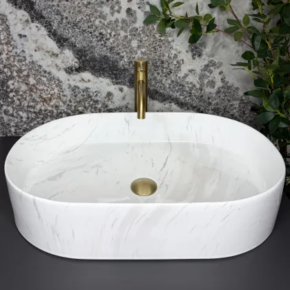 Умивальник (раковина) VBI VERONA 60 NATURE MARMO GLOSSY накладний — Photo 1