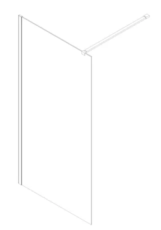 Душова перегородка Koer SR SP01-100x200-TR-01 Walk-In прозоре скло Easy Clean 8мм, хром (KR5393) — Photo 6