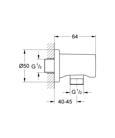 Шлангове підключення Grohe Rainshower neutral (27057000) — Photo 1