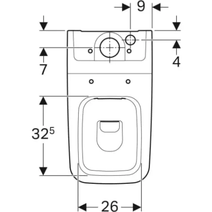 Чаша унітазу-компакт Geberit iCon Square 200930000 — Photo 1