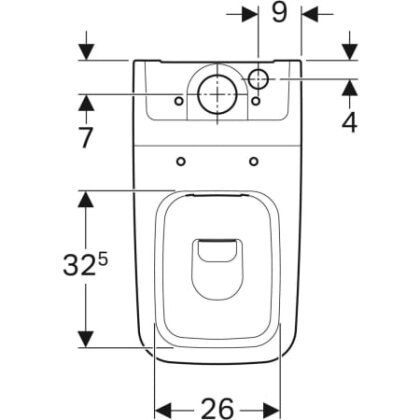 Чаша унітазу-компакт Geberit iCon Square 200930000 — Photo 1