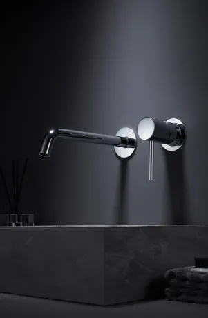 IMEX MONZA CHROME Змішувач для умивальника зі стіни, хром — Photo 2