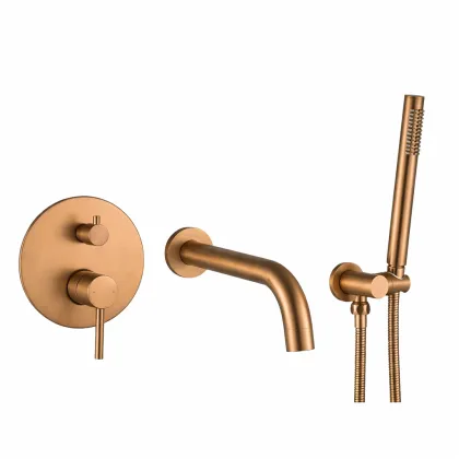 Змішувач для умивальника VBI MILANO BRUSHED COPPER прихованого монтажу