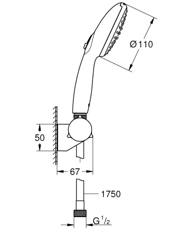 Набір для душу Grohe Tempesta 110 (27601003) — Photo 7