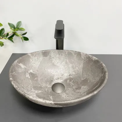 Умивальник (раковина) VBI PARMA DARK GREY STONE MATT накладний — Photo 1