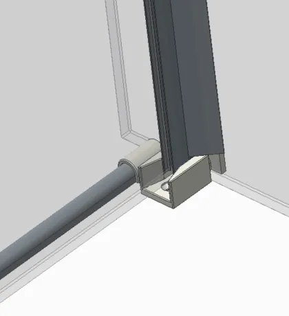 Бічна стінка до кабіни Koer SR SW01-90x200-TR-07 прозоре скло Easy Clean 8мм, графіт (KR5382) — Photo 17