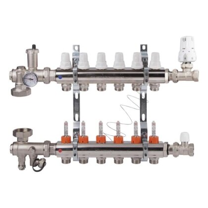 Колекторна група Icma 3/4&quot; 6 виходів, з витратоміром №A3K013