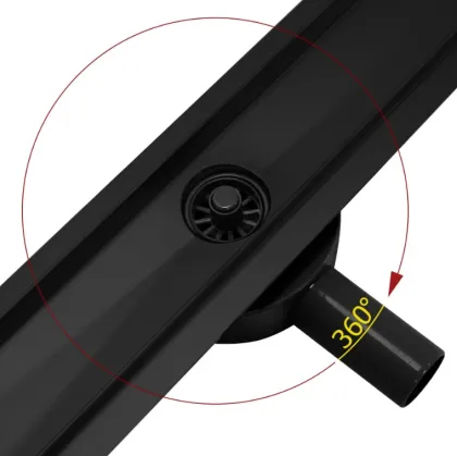 Трап для душу REA PURE NEO 50 PRO BLACK 2в1 чорний * — Photo 1