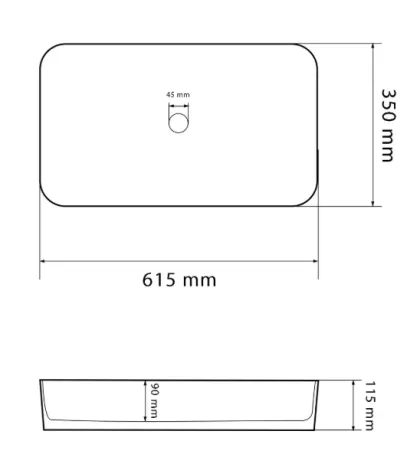 Умивальник (раковина) VBI TRIEST ANTHRACITE MARBLE накладний — Photo 1