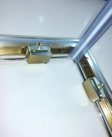 Душова кабіна без піддону Koer SR SC10-90x90x195-TR-12 прозоре скло Easy Clean 6мм, матове золото (KR5943) — Photo 12