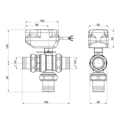 Кран кульовий зонний Icma 1&quot; 1/4 №343 — Photo 1