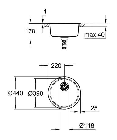 Мийка для кухні із нержавіючої сталі Grohe K200 (31720SD0) — Photo 2