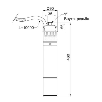 Насос заглибний вихровий Thermo Alliance 4SKM-100 0,75 кВт — Photo 1