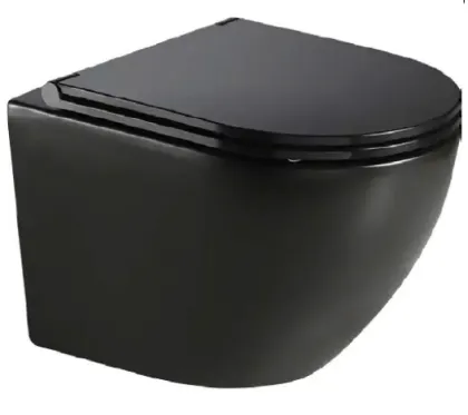 Інсталяція KollerPool AQUA LINE + TWIST Chrome панель змиву + підвісний унітаз ROUND Black matt з сидінням Soft-close ( змив Tornado ) — Photo 3