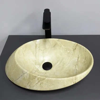 Умивальник (раковина) VBI ROTELLO BEIGE ONYX MATT накладний — Photo 2