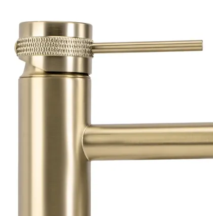 Змішувач для раковини (умивальника) REA LUNGO GRIP BRUSHED GOLD високий — Photo 2