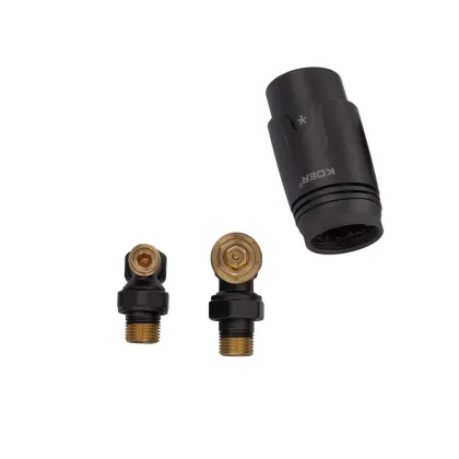 Комплект для підключення радіатора Koer SET-24.Black - 1/2'' кутовий з термоголовкою (KR5283) — Photo 4