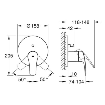 Змішувач для ванни GROHE EUROSMART 24043003 — Photo 1