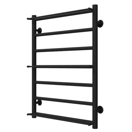 Рушникосушарка водяна Ladder П7 500х700 Deffi нержавіюча сталь (Чорний, Бокове ліве підключення) — Photo 1