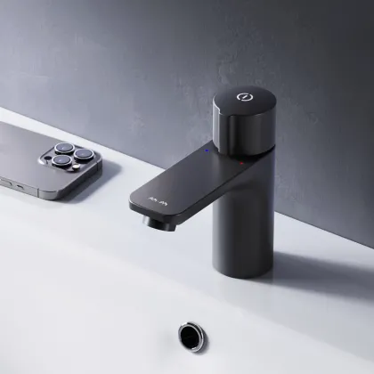 Змішувач для умивальника TouchReel, чорний AM.PM F85A02522 X-Joy