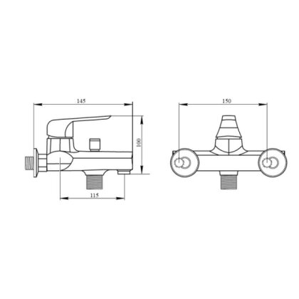 Змішувач для ванни Brinex 35B 006 — Photo 1