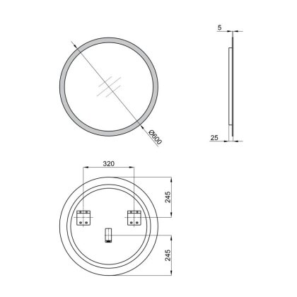 Дзеркало Qtap Virgo R600 з LED-підсвічуванням QT1878250660W — Photo 1