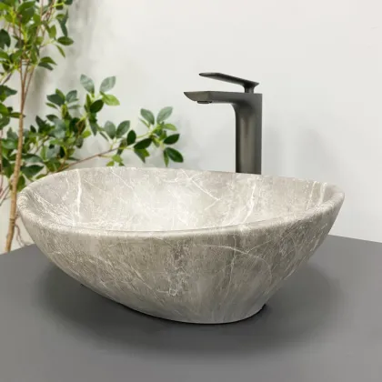 Умивальник (раковина) VBI PARMA BEIGE STONE MATT накладний — Photo 2