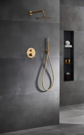 IMEX MONZA BRUSHED GOLD Набір для душу, PVD матове золото — Photo 1
