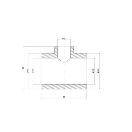 Трійник PPR Thermo Alliance 40х20х40 — Photo 1