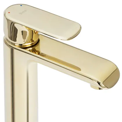 Змішувач для раковини (умивальника) REA BLOOM GOLD золотий * — Photo 1