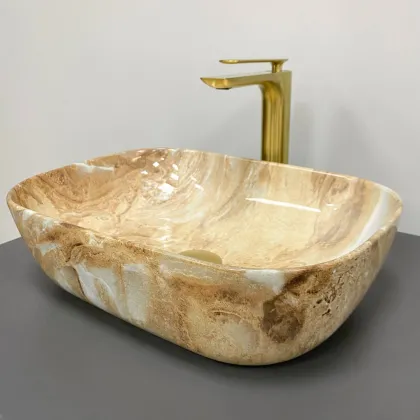 Умивальник VBI RAVENNA BROWN ONYX GLOSSY накладний — Photo 3