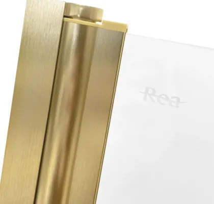 Шторка для ванни REA AGAT-2 80 BRUSHED GOLD складана — Photo 4